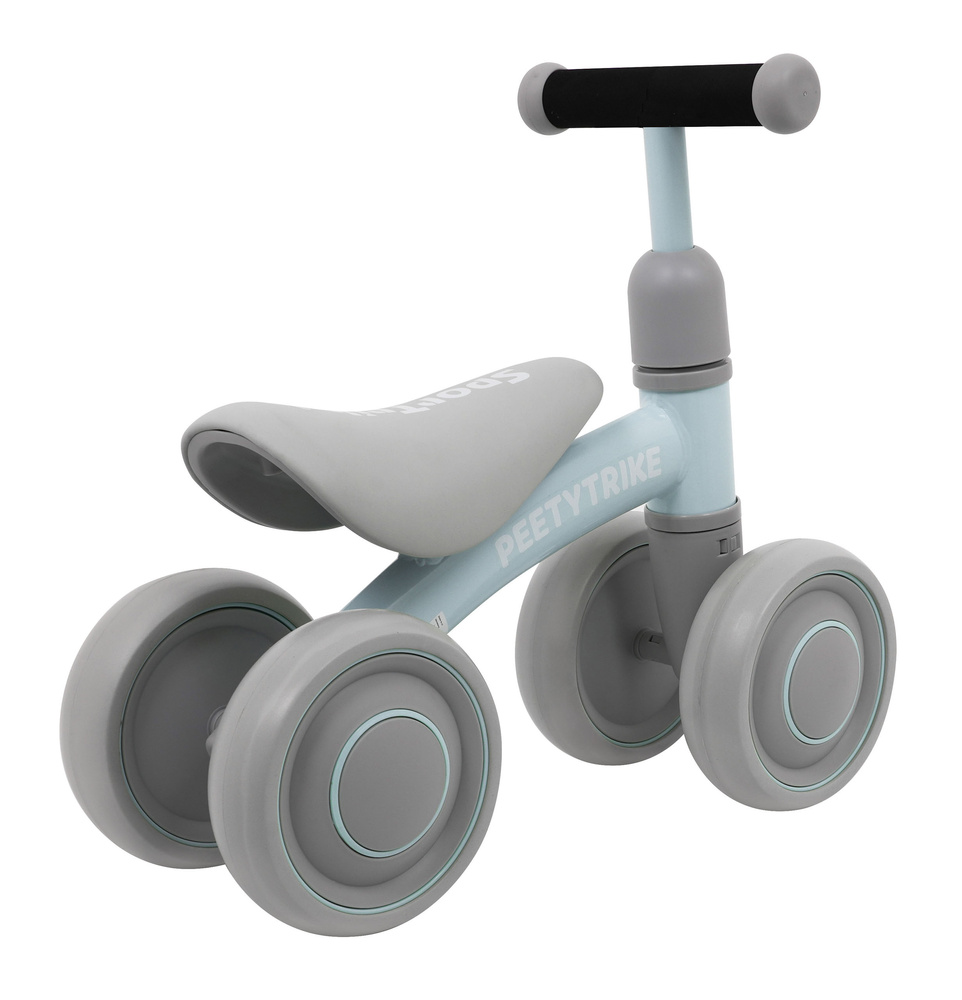 Pierwszy Rowerek biegowy PettyTrike dla dzieci Niebieski 4-kołowy Jeździk SporTrike